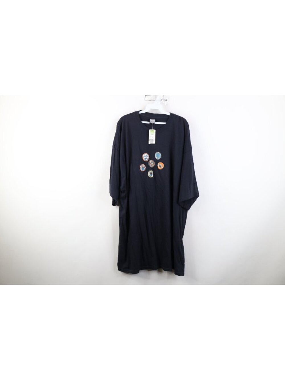 Deadstock Vintage 90s Marithe Francois Girbaud Mens 3XL Button Guys T-Shirt Blue